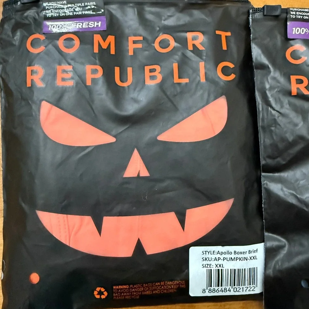 New Comfor Republic Apollo Boxer Briefs XXL 3 Pack Bundle Halloween New In Pack
